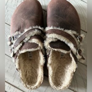 Like new Birkenstock, Sherling, Oil leather Boston